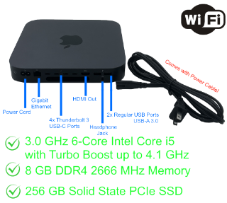 Picture of Mac Mini 2018 6-Core i5, 8GB RAM, 256 GB SSD